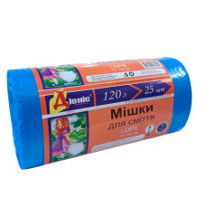 Мішок для сміття (120 л./25 шт.) синій