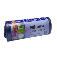 Мішок для сміття (35 л./30 шт.) чорний
