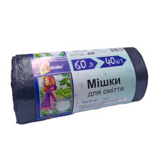 Мішок для сміття (60 л./40 шт.) чорний