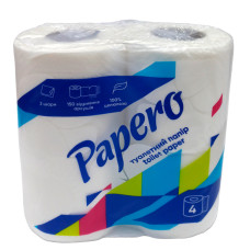 Туалетний папір "Papero" 2 шари 4 рулона
