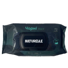 Серветки вологі "NATURELLE " 72 Чорні