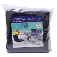 Серветка "Мікрофібра" Tofix чорна (5 шт)