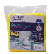 Серветка "Мікрофібра" Tofix жовта (5 шт)